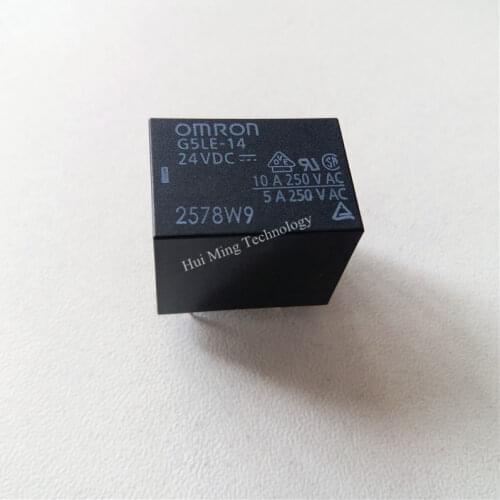 6pcs Omron Relay G5LE-14-5VDC G5LE-14-12VDC G5LE-14-24VDC 250V 10A relay T73 5 pin relay 5V/12V/24VDC relay