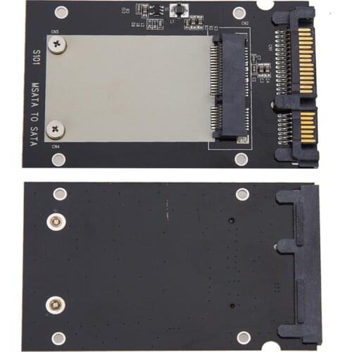 XT-XINTE Adapter Card mSATA Mini SSD to 2.5" SATA SATA3 Drive 22Pin Converter with Protective Case for Windows Vista Linux Mac