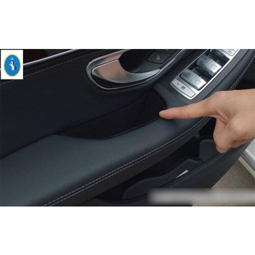 Yimaautotrims Auto Accessory Front Door Storage Armrest Container Box Cover Trim Fit For Mercedes Benz C CLASS W205 2014 - 2017