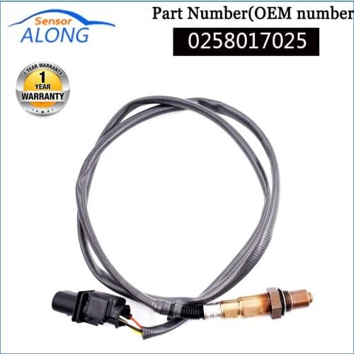 ALONG 0258017025 Lambda O2 Exhaust Gas Oxygen Sensor For V W Skoda Audi LSU 4.9 Wire Band OE#0 258 017 025 30-2004