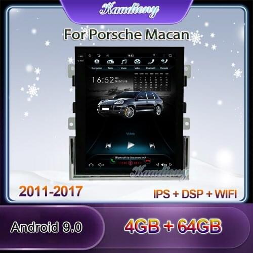 Kaudiony 10.4" Tesla Style Android 9.0 Car Radio For Porsche Macan Car Multimedia Player Auto GPS Navigation Stereo 2011-2018
