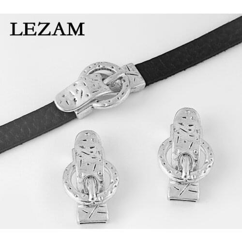 3 Sets Antique Buckle Style Magnetic Clasp Bracelet Alloy For 5mm 10mm Flat Leather Cord Jewelry Accessories