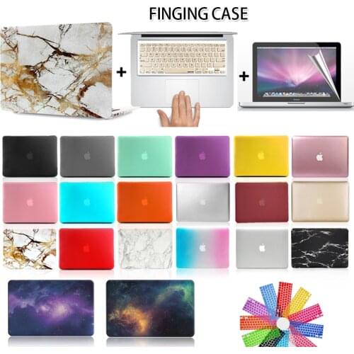 Laptop Case for Macbook Air 11/13/PRO 13/15/RETINA 13/15/Macbook White A1342/12/NEW AIR 13 Inch Laptop Case+keyboard+Screensaver