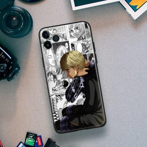 Attack on Titan Armin Arlert Anime Phone Case For IPhone 11 12 Mini Pro XS Max 6s X XR 6 7 8 Plus SE Soft TPU Glass Cover