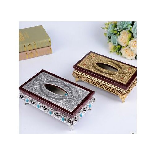 European ratangle woodentissue dispenser kitchen tissue holder decorative tissue box wood for home decoration ZJH043