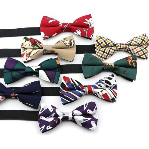 Fashion New Geometric Floral Striped Paisley Bowtie Colorful Polyester Bohemian Style For Men Wedding Party Butterfly Cravats