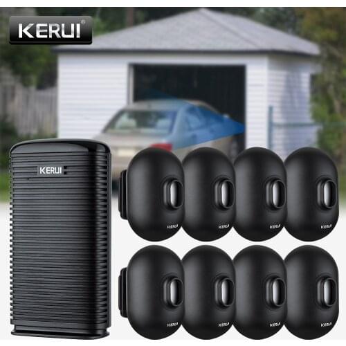 KERUI DW9 Wireless PIR Motion Sensor Driveway Home Security Alarm System Waterproof Outdoor Motion Detector Garage Burglar Alarm