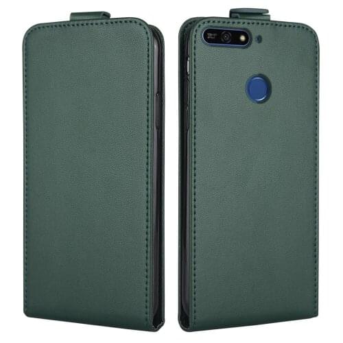 Flip Up and Down Leather Case for Huawei Honor 7C Pro Case LND-AL30 5.99" Vertical Cover Honor 7C Pro Case Soft Coque Phone Bag