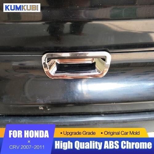 KUMIKUBI For Honda CRV CR-V Accessories 2007 2008 2009 2010 2011 Rear Trunk Tail Gate Door Handle Cover Trim Chrome Car Styling