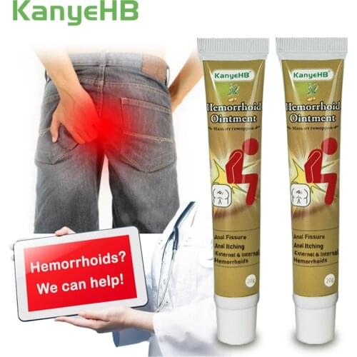 2pcs Hemorrhoids Ointment Powerful Treatment Crack Anal Internal & External Anal Fissure Painkiller Chinese Herbal Cream A646