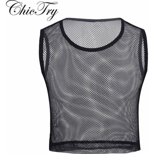 Fashion Male Mens T Shirt Sleeveless See-through Mesh Fishnet Muscle Clubwear T-Shirt for Club Wear Cosplay Party Costumes