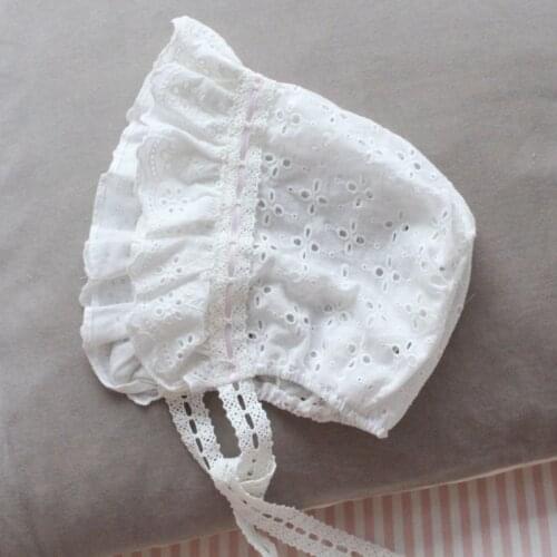 N7ME Summer Sweet Newborn Child Wide Side Lace Lacing Hat Maternal and Child Supplies Princess Cool Baby Girls Hats