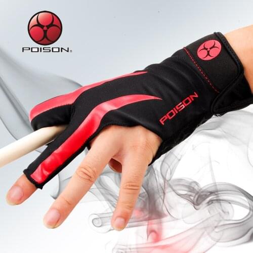 Original POISON Billiard Gloves Non-slip Gloves Lycra Fabric Pool Gloves Snooker Glove Durable Professional Billiard Accessories