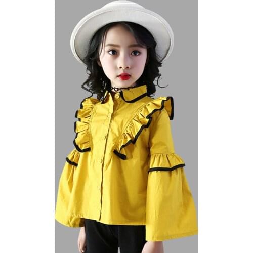 Autumn Blouse For Girls Long Sleeve Blouses For Girls In School Casual Blouse Girls Teen Spring Children Clothing 4 -12 Years