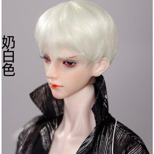 BJD wig 1/3 1/4 1/6 Bjd SD DD Doll hair Uncle High temperature fiber White brown short hair Doll Wig for Dolls Accessories