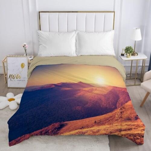 Landscape Duvet cover Quilt/Blanket/Comfortable Case 140x200 240x220 240x260 Queen King Single Bedding for Home sunlight