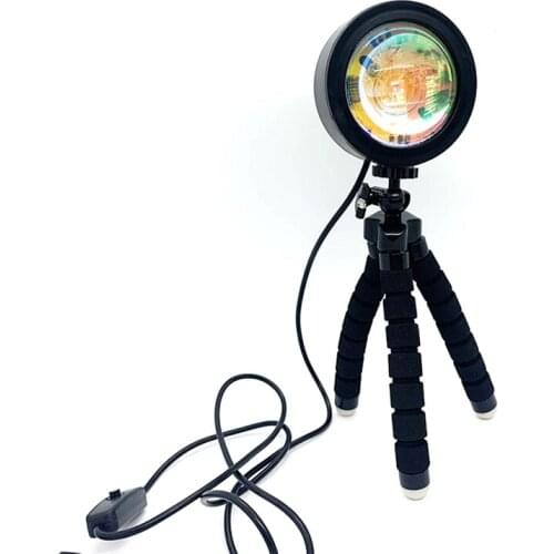 Sunset Projection Lamp Rainbow Atmosphere Led Light Inndoor Decor Nightlight USB Fill Light for Bedroom Room