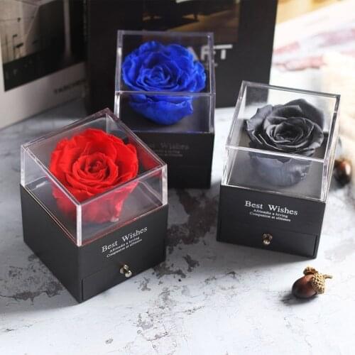 Romance Eternal Life Flower Glass Cover Beauty and Beast Rose LED Battery Lamp Birthday Valentines Day Mother Gifts Home Decor
