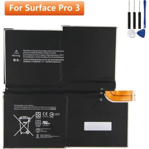 Replacement Battery MS011301 For Microsoft Surface Pro 3 Pro3 G3HTA005H G3HTA009H Authenic Rechargeable Battery 5547mAh