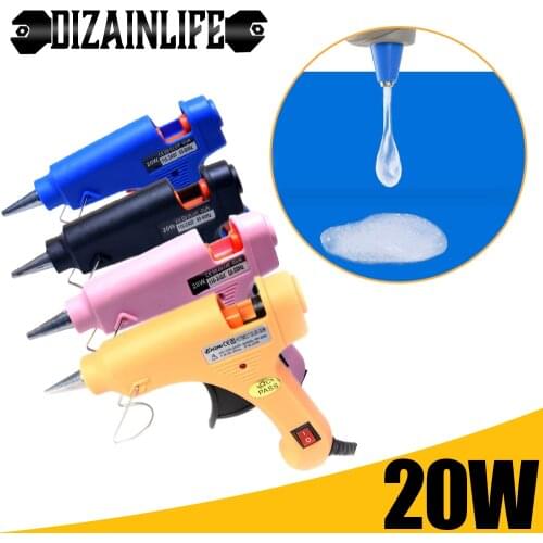 Hot Melt Glue Gun with 7mm Glue Sticks 20W Mini Industrial Guns Heat Temperature Thermo Electric Repair Tool DIY Glue Gun Set