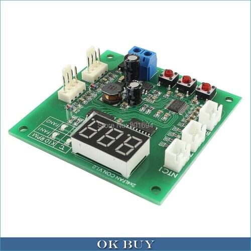 Fans Thermostat Governor 2-Way 4-Wire 3A PWM 12V 24V 48V Fan Speed Control with Temperature Display 2 Probe