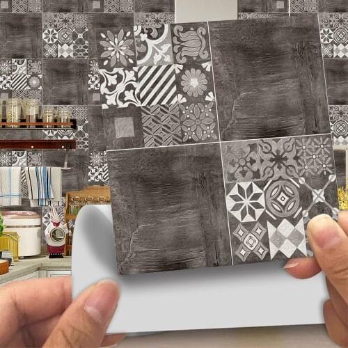 Waterproof Vinyl Tile Stickers 3D Wall Stickers Kitchen Bathroom Decorative PVC Wallpapers Home Decor DIY Decal Mural Panel