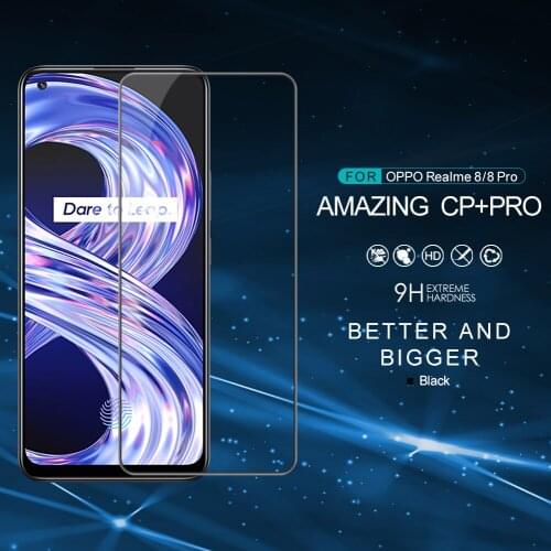 For Realme 8 Pro Tempered Glass NILLKIN Amazing CP+Pro 2.5D 9H Full Coverage Anti-burst Screen Glass Film for Realme 8