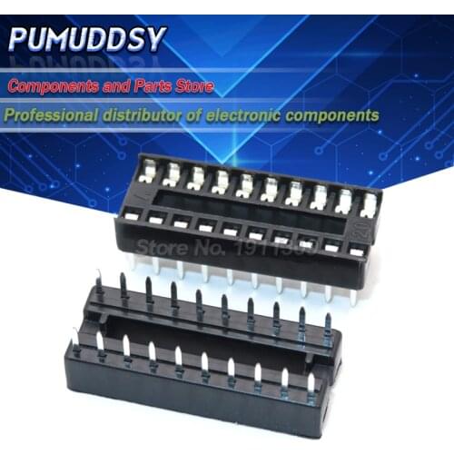 10PCS 20pin pins DIP DIP20 IC Sockets Adaptor Solder Type Socket