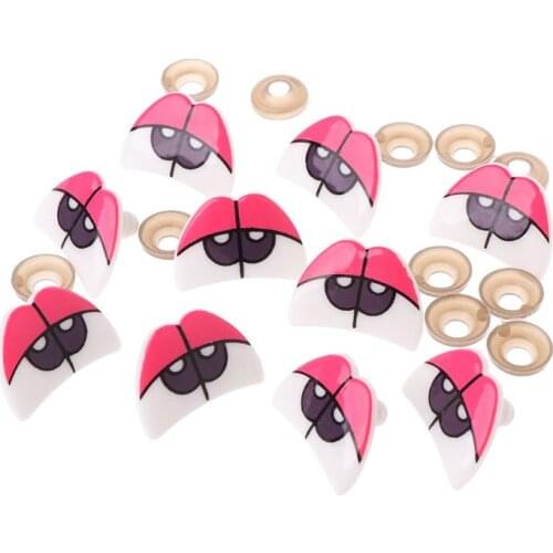 10Pcs Cute Cartoon Safety Doll Eyes For Toy Bear Dolls Puppet Stuffed Animal Crafts Children DIY with Washers