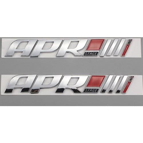 2pcs APR Stage III+ Emblem Badge ABS Car Auto Rear Trunk Tailgate Decal Stickers