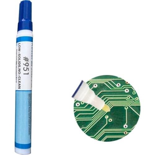 2pcs 951 Soldering Flux Pen Low-solids Cleaning-free Welding Pen For Solar Cell & Fpc/pcb/bga 10ml Capacity No-clean Rosin