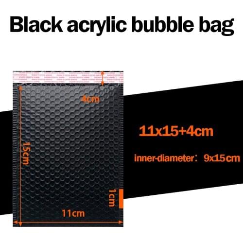 50PC Waterproof Bubble Mailers Black Padded Envelopes Lined Poly Mailer Self Seal Black Mailer Self Seal For Gifting Packing #84