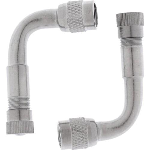 8Pcs Chrome Plated Brass Tyre Tire Valve Stem Extension Adaptors Extenders for Car Truck Trailer RV Trailer Vehicle