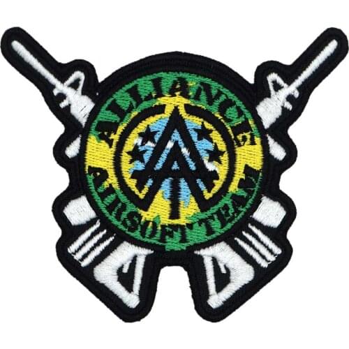 AIRSOFT TEAM ALLIANCE Embroidered Applique Sewing Label punk biker Patches Clothes Stickers Apparel Accessories Badge