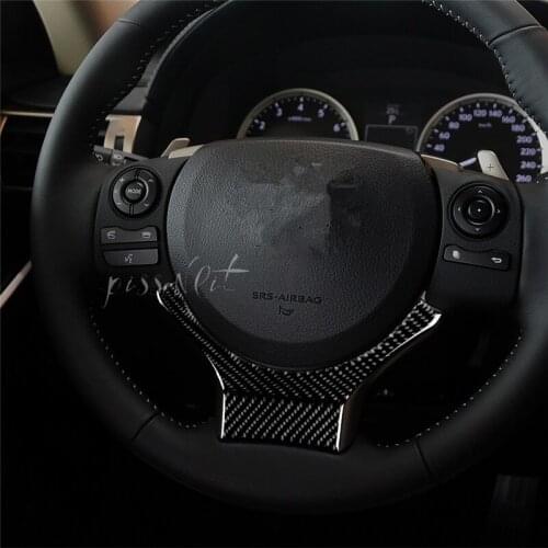 Carbon Fiber Car Steering Wheel Decorative Car Sticker for Lexus IS250 300H Auto Interior Car styling accessories 3D Stickers