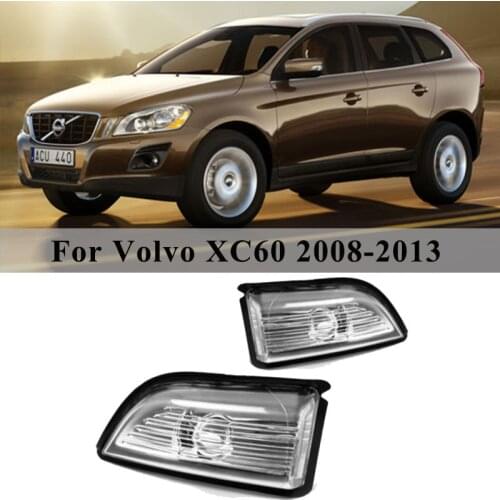 Car Rearview Side Mirror LED Turn Signal Lights Reversing Indicator Lamp For Volvo XC60 2008-2013 #31217288, 31217289