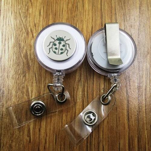 Ladybug ID Badge Reel gift for him/her friend family retractable recoil id badge holder work fun