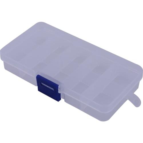 10 Grid Fish Lure Storage Case Fly Fishing Lure Spoon Hook Bait Tackle Connector Case Box Waterproof Fishing Tackle Boxes Pesca