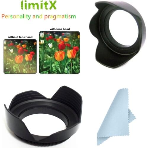LimitX Flower Lens Hood for Panasonic HC V750 V760 V770 V777 VX870 WX970 W850 W850M VX980 VXF990 WXF991 Camcorder