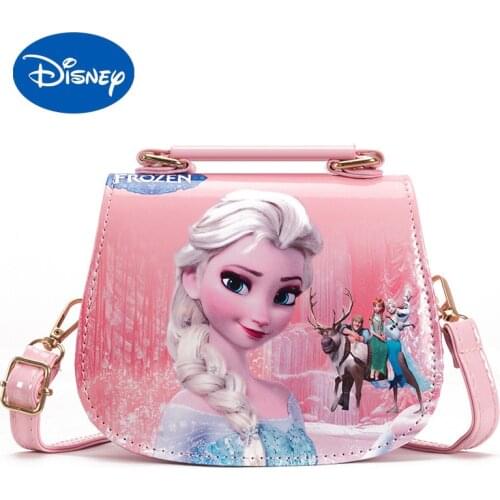 Disney Childrens Small Bag New Inkjet Shoulder Bag Korean Cartoon Anime Princess Coin Purse Girl Messenger Bag
