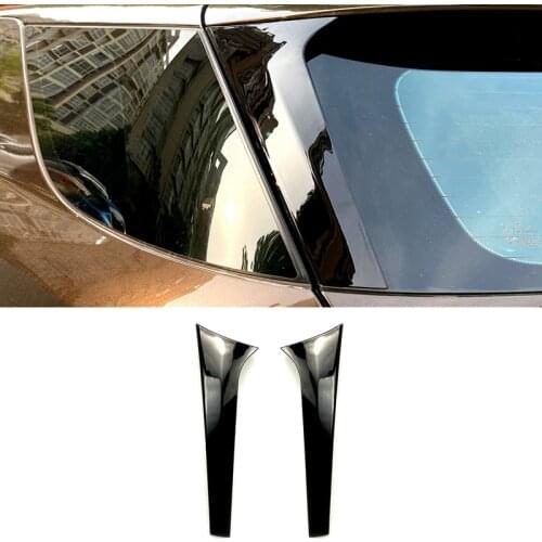 Gloss Black Rear Side Wing Roof Spoiler Stickers Cover Trim For Mercedes Benz ML GLE Class W166 2012-2018