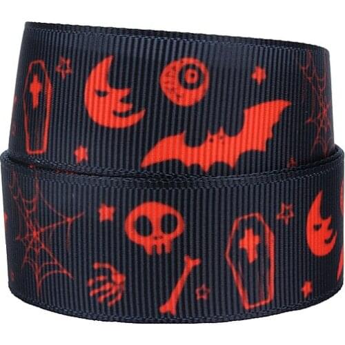 Halloween moon ghost grosgrain ribbon for hair bows decoration