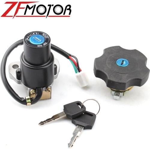 Motorcycle Ignition Switch Fuel Gas Tank Cap Lock Keys Set Black For Yamaha XT225 Serow 225 XT600 90-95 TW200 03-17 DT200 DT200R