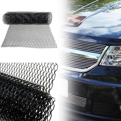80% Hot Sell Car Grille 4x8mm Rhombus Grid Mesh Sheet Aluminum Alloy Fender Vent Grille Net