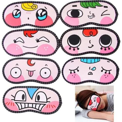 NEW 1 PC Lovely Sleeping Eye Unisex Mask Blindfold Shade Travel Sleep Aid Cover Health Care Accessories Random