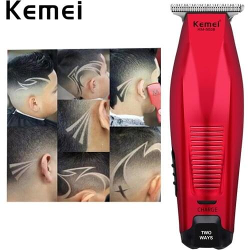 Kemei Men Hair Clipper Professional Cordless Hair Cutter Baldheaded Hair Beard Trimmer Precision Modelling DIY Haircut Machine