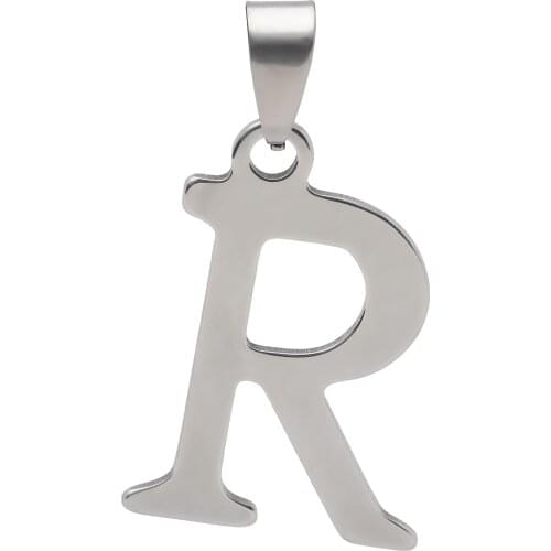 Pack of 10pcs 316L Letter Pendant Necklaces Alfabet Initial Necklace Stainless Steel Choker A B C D E F G H I J K Women Jewelry