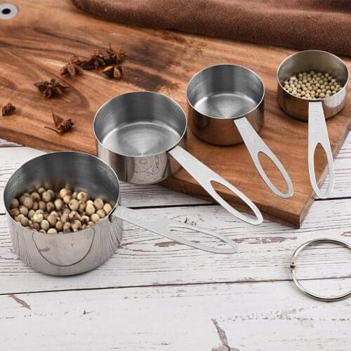 Stainless steel 4-piece baking measuring spoon set kitchen food measuring spoon measuring spoon gadget set