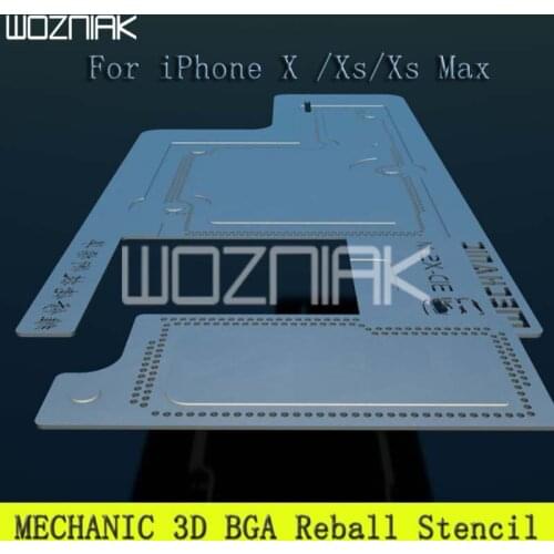 New MECHANIC 3D BGA Reball Stencil 3D-XS-M Tinned Steel Net for iPhone X /Xs/Xs Max High temperature resistance 700 degrees