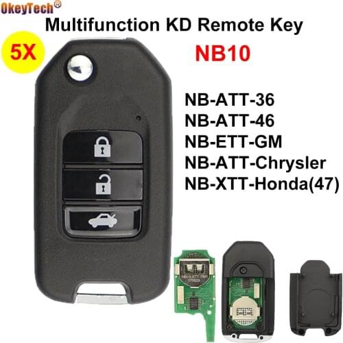OkeyTech 5PC/Lot NB Series Multifunction Universal KD Remote Key NB10-3 For KD900/KD-X2/URG200 KD MINI Key Programmer 3 Buttons